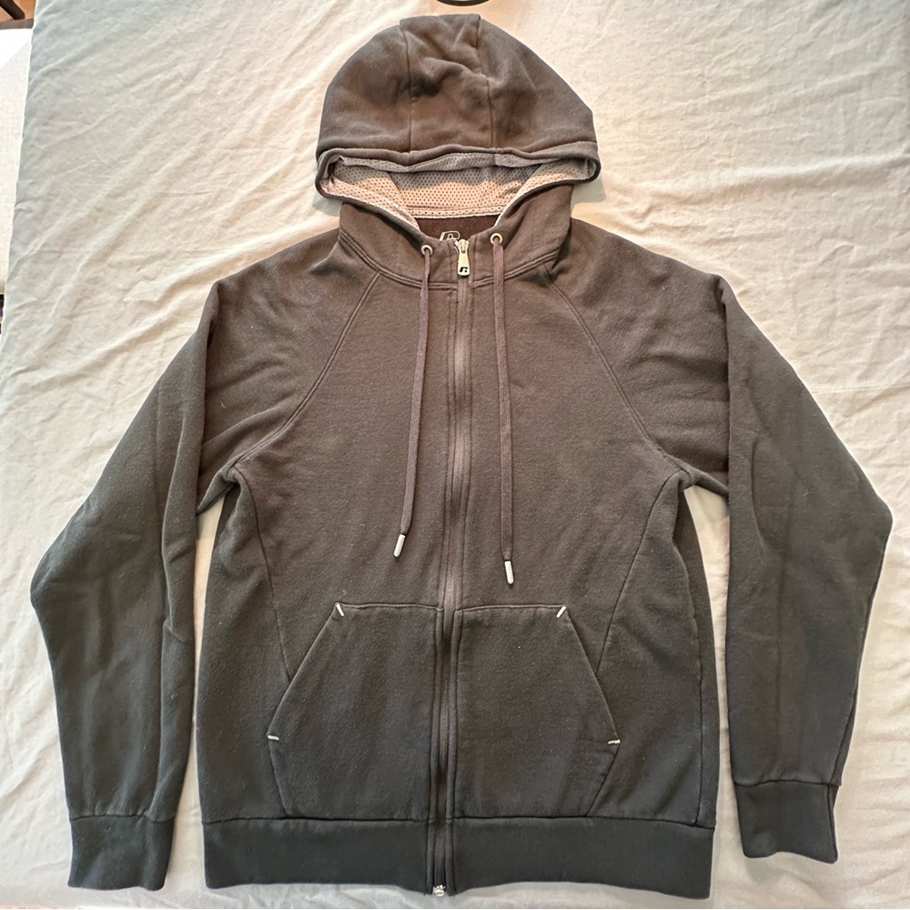 Men's Black Zip Up Hooded Sweater